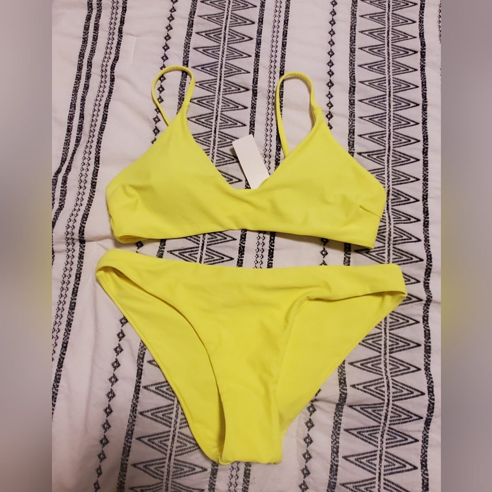 Neon yellow bikini